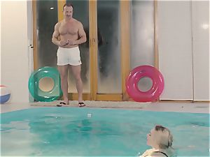 RELAXXXED - huge-chested british honey likes scorching pool fuckfest